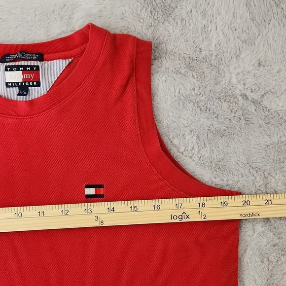Vintage Tommy Hilfiger red sleeveless cotton dress - Picture 9 of 13